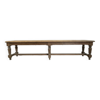 Long oak bench