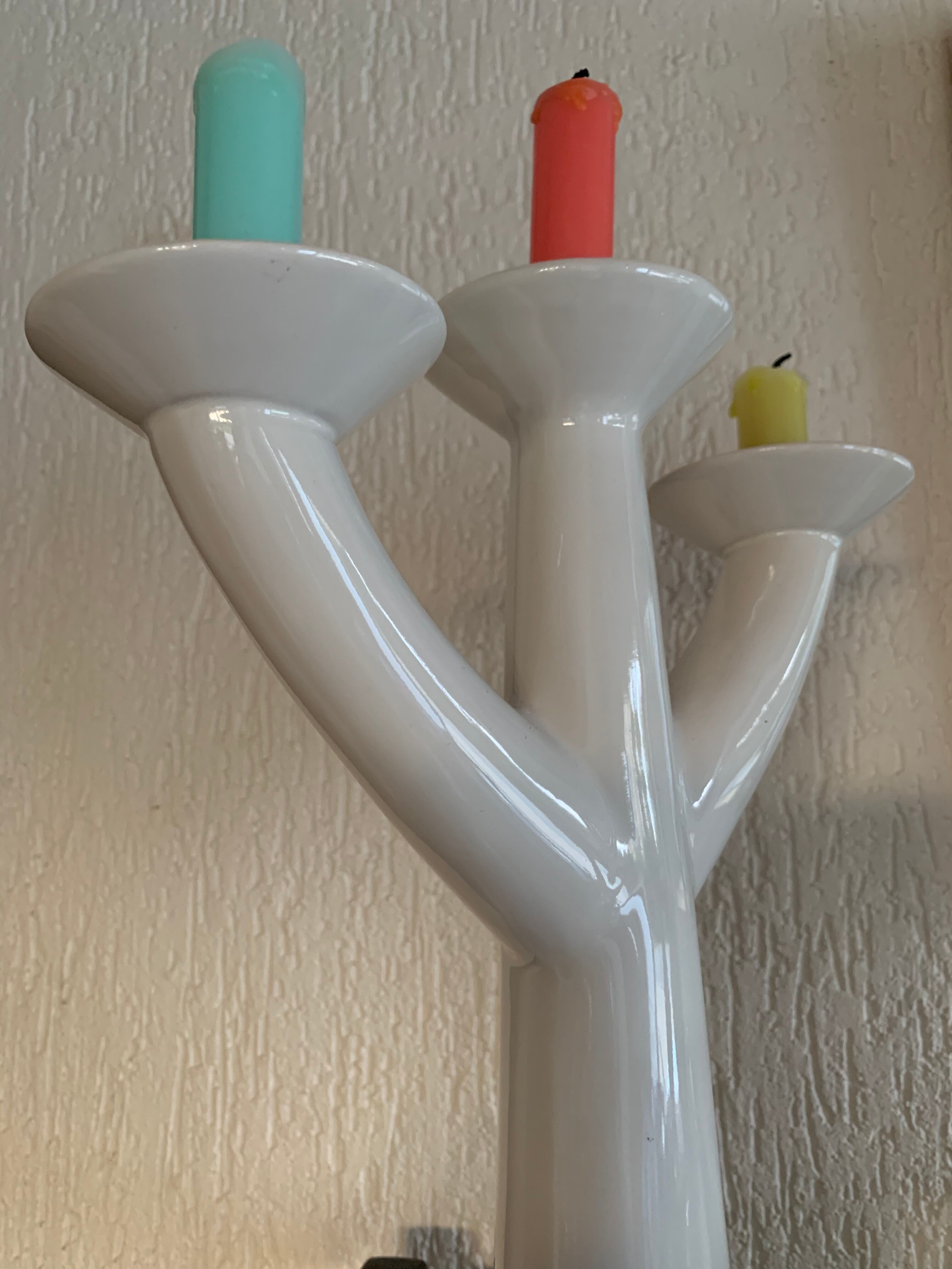 Swedish chandelier white ceramic 3 fires