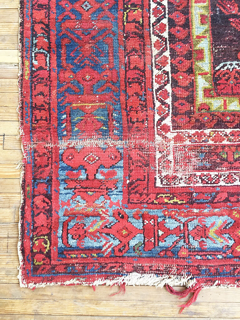 Ancient Kilim patterned Persian rug 151x111cm