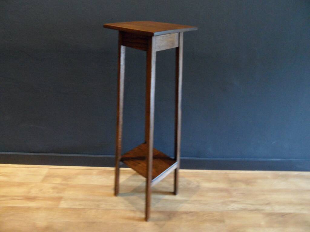 Antique oak plant table