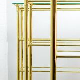 Ramiro Tarazona 24 Carat Goldplated Display Cabinet w. Glass Shelves 1980s