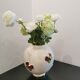 Vase boule "papillons" signé Longwy
