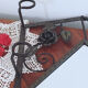 Wrought iron art deco wall coat rack