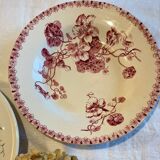 6 Mismatched Terre de Fer Hollow Plates Gien Late 19th Early 20th