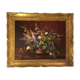 Tableau encadré et signé représentant bouquet de fleurs
