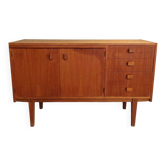 Vintage Scandinavian teak sideboard with desk tablet, 1960s