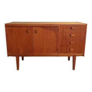 Vintage Scandinavian teak sideboard with desk tablet, 1960s
