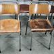 Set of 6 Gispen 106 Dutch Industrial Plywood Chairs, 1960s