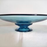 André Delatte, Nancy - Centerpiece on blue glass stand, diameter - 32 cm.