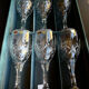Bohemia - glasses on foot (6) - Modern mid-century - Lead crystal 24% Pbo
