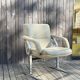 Modernist armchair in chrome-plated steel – institutional design, 1960s–70s