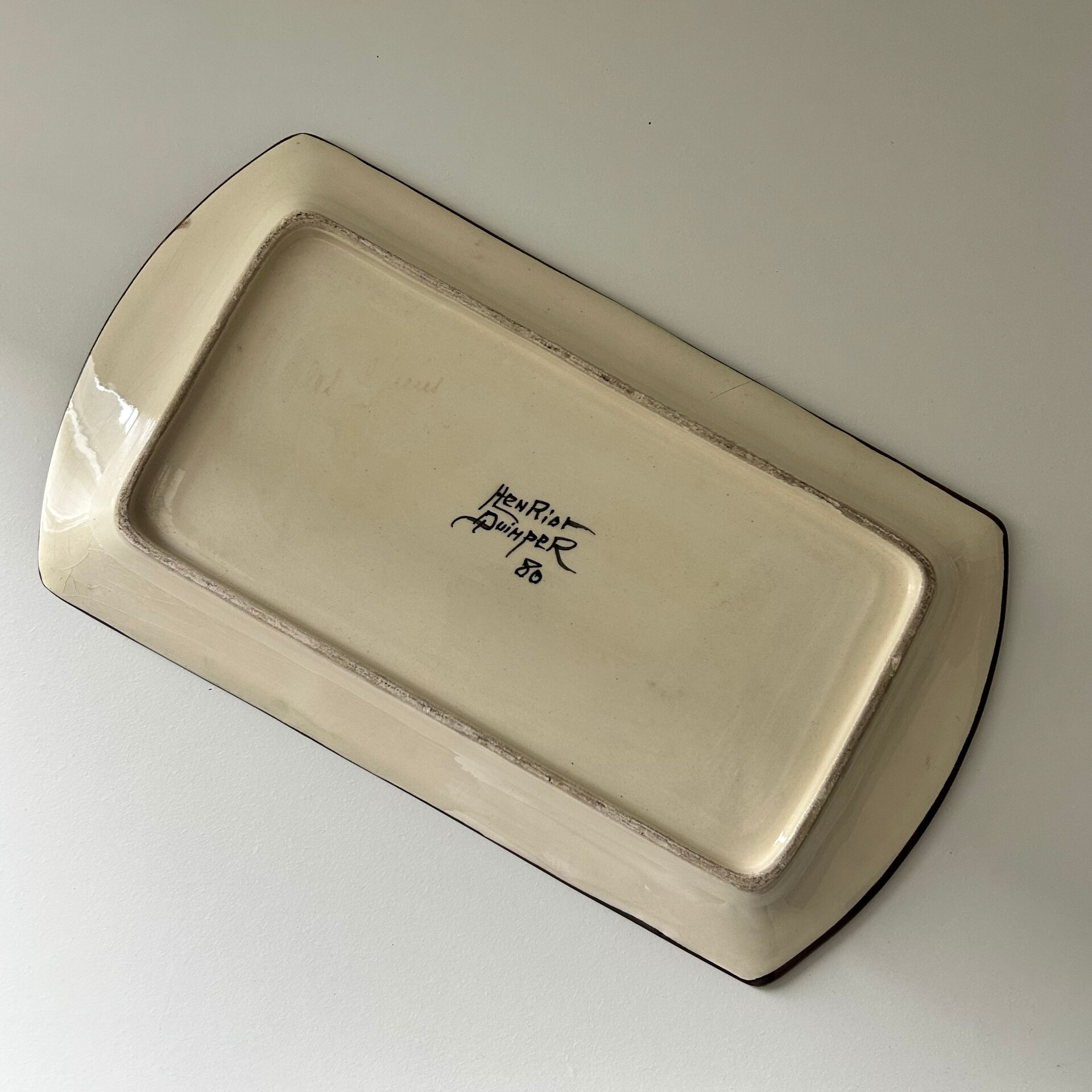 Serving dish signed Henriot Quimper
