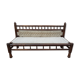 Natural burmese teak sofa and braided cotton seat & backsplash