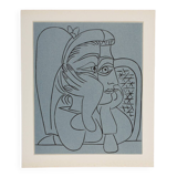 Pablo Picasso: Woman Leaning on a Chair, Linocut