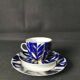 Ensemble café(3) s. yakovleva en cobalt, russie impériale lomonosov