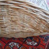 Wicker wood storage basket