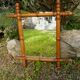Wood imitation bamboo vintage mirror