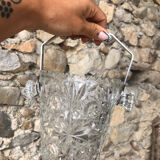 Ice bucket • vintage molded glass