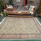 Vintage Square Turkish Rug 245x200 cm, Tribal Wool Carpet Large