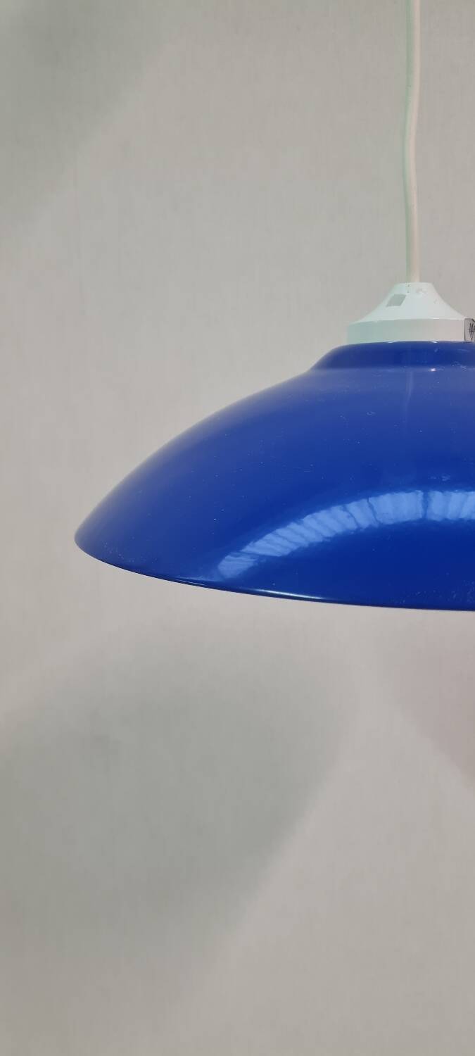 Sheet metal pendant lamp from the 80s