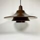 Suspension in chocolate lacquered aluminium produced in Denmark, Scandinavian design 1970-1980