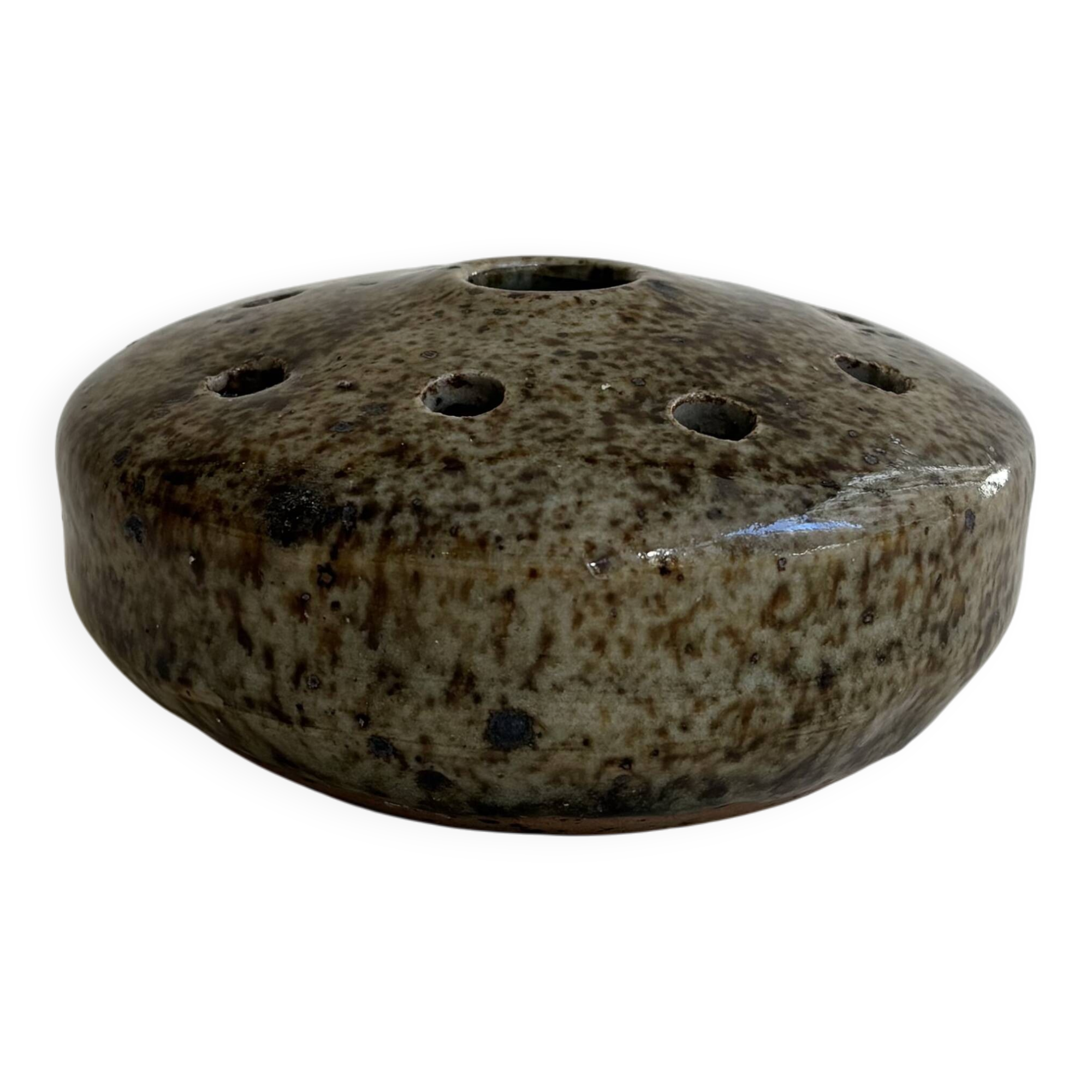 Vintage stoneware flower holder