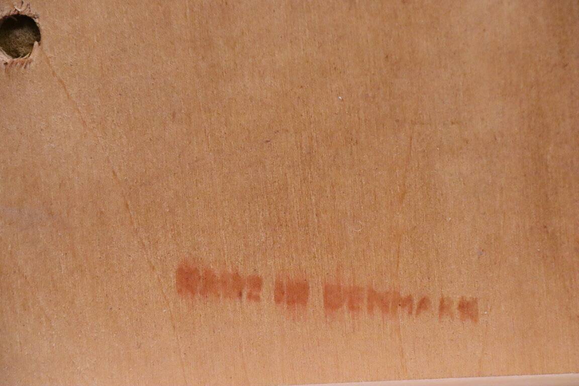 Set of 4 Scandinavian Danish chairs in rosewood and skai, 1960