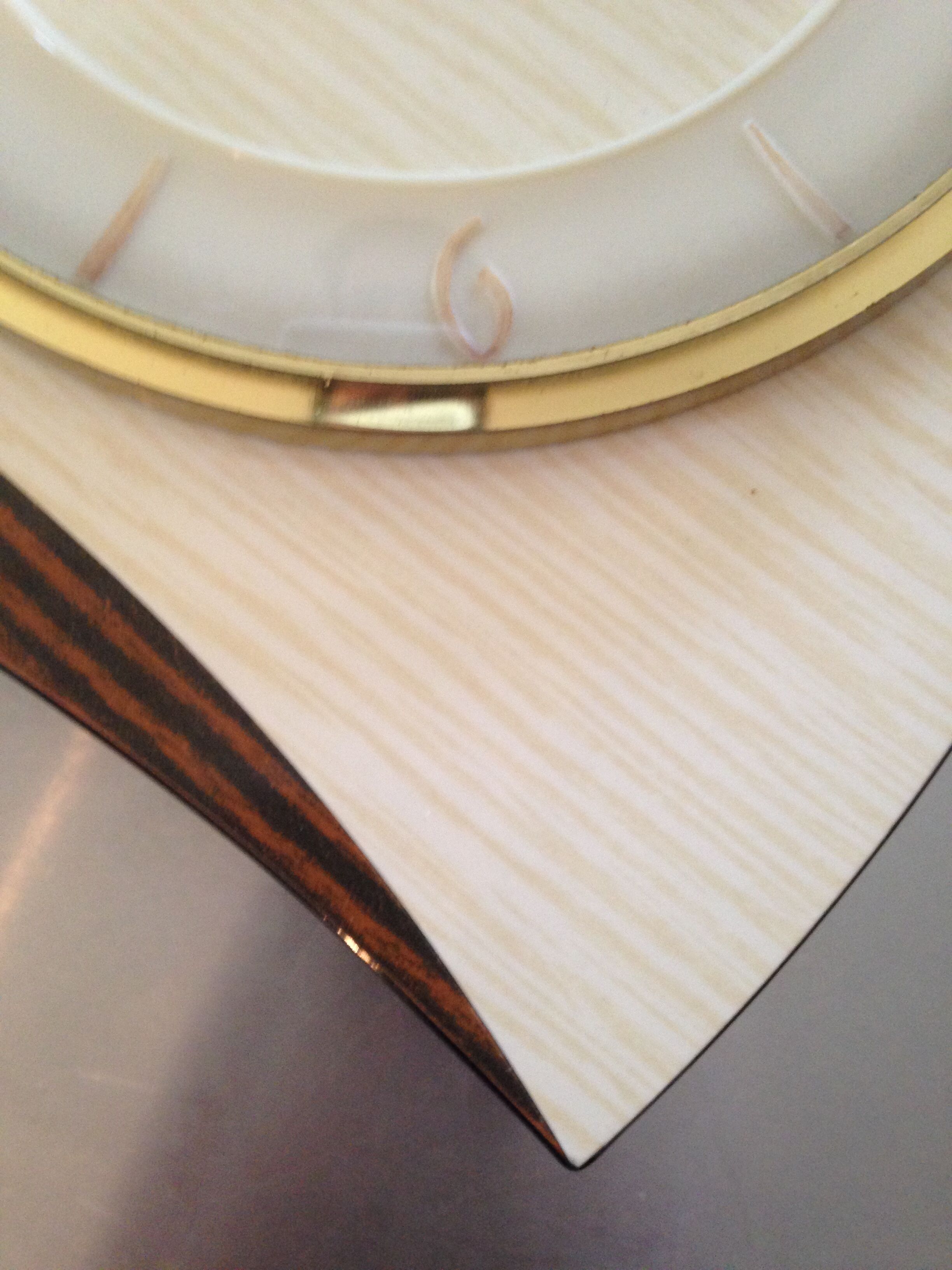 Vintage wall clock in formica 60/70s