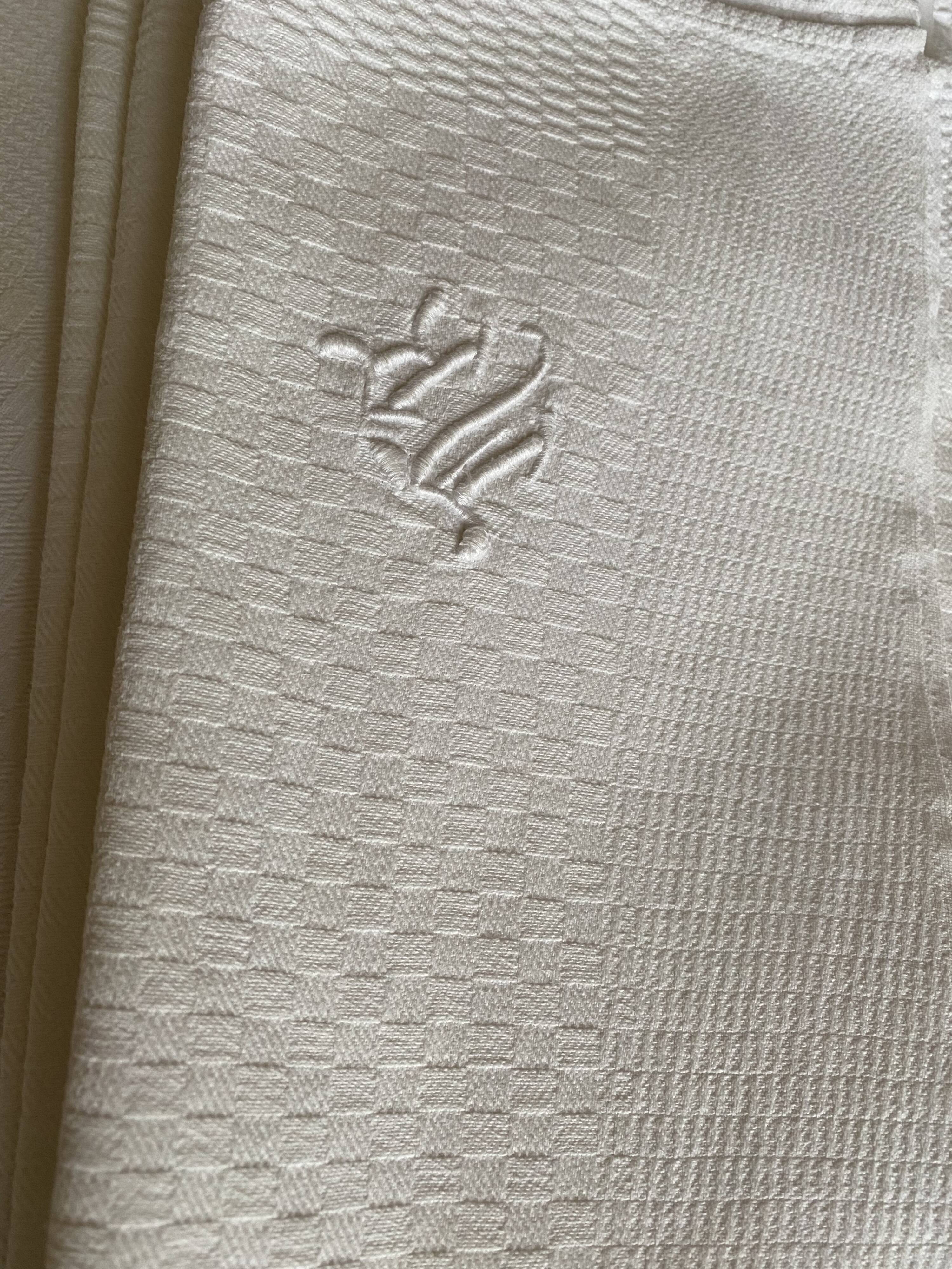 Lot de serviettes monograme MR
