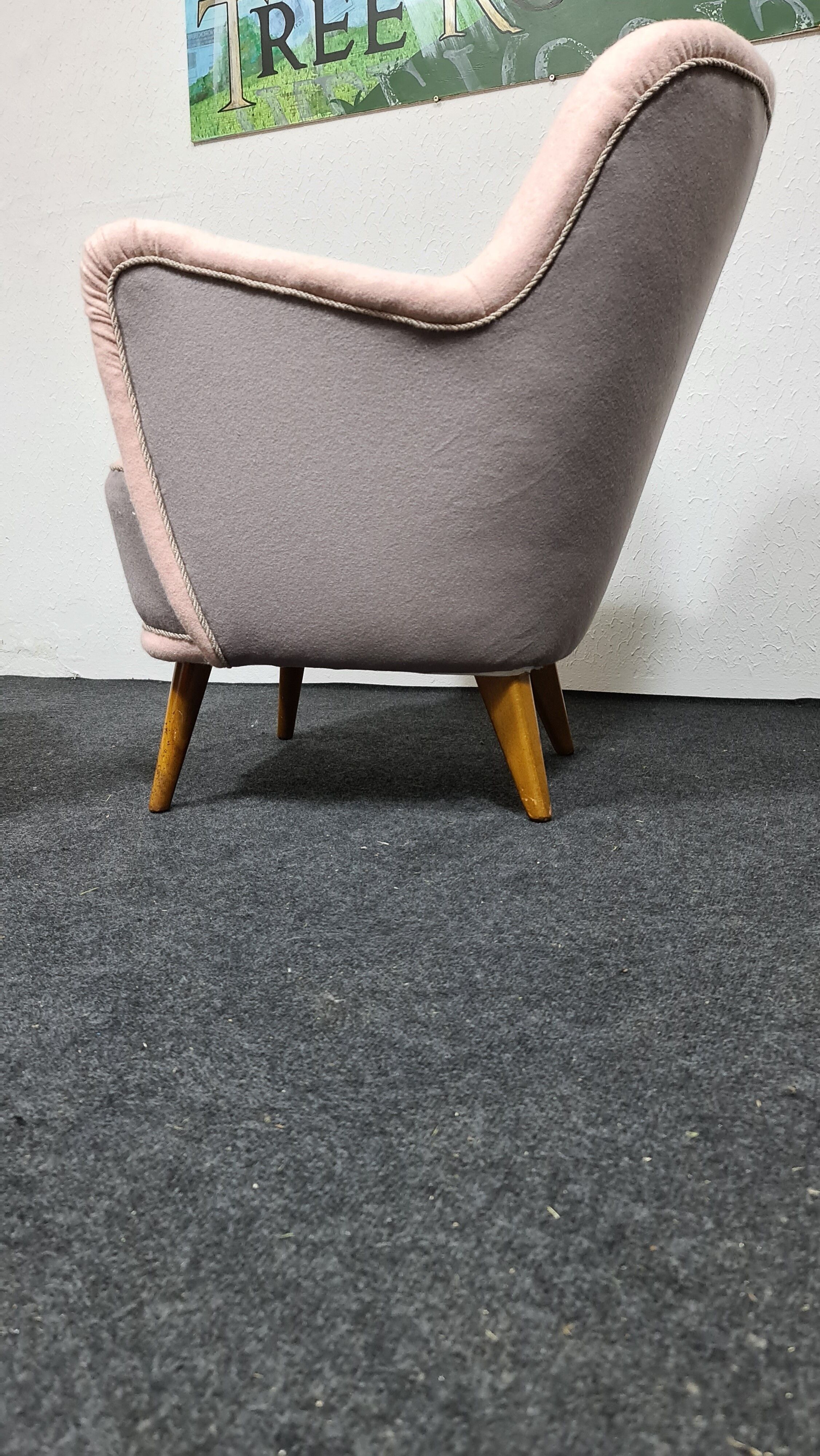 One vintage 50s lounge chair by bergmann gestelle