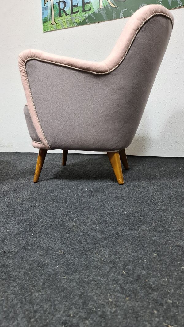 Chaise vintage des années 50 ou chaise longue par bergmann gestelle