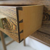 Secretary desk with stool in macasar from the 60s