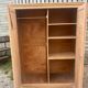 Large antique wardrobe in raw wood