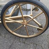 Servant's service with foldable wheels vintage gilded