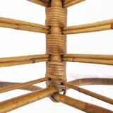 French Vintage fifties rattan magazine rack