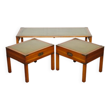 Table Basse Bevan Funnell avec Plateau en Cuir Vert