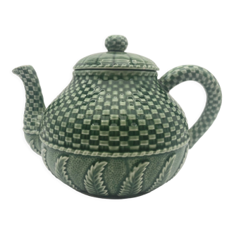 Vintage ceramic teapot Bordallo Pinheiro