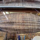 Suspension / large wicker basket