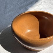 Moyen bol en grès Digoin Grès Pots France brun orange D17
