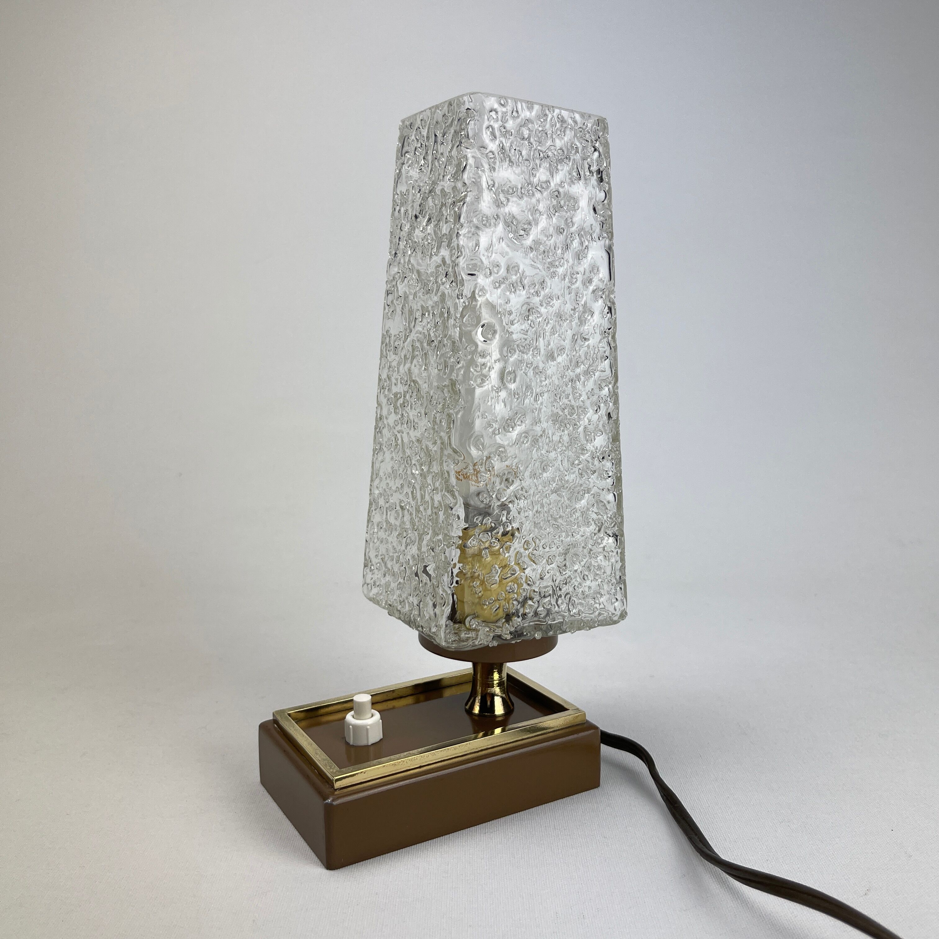 Lamp night light granite glass 70s