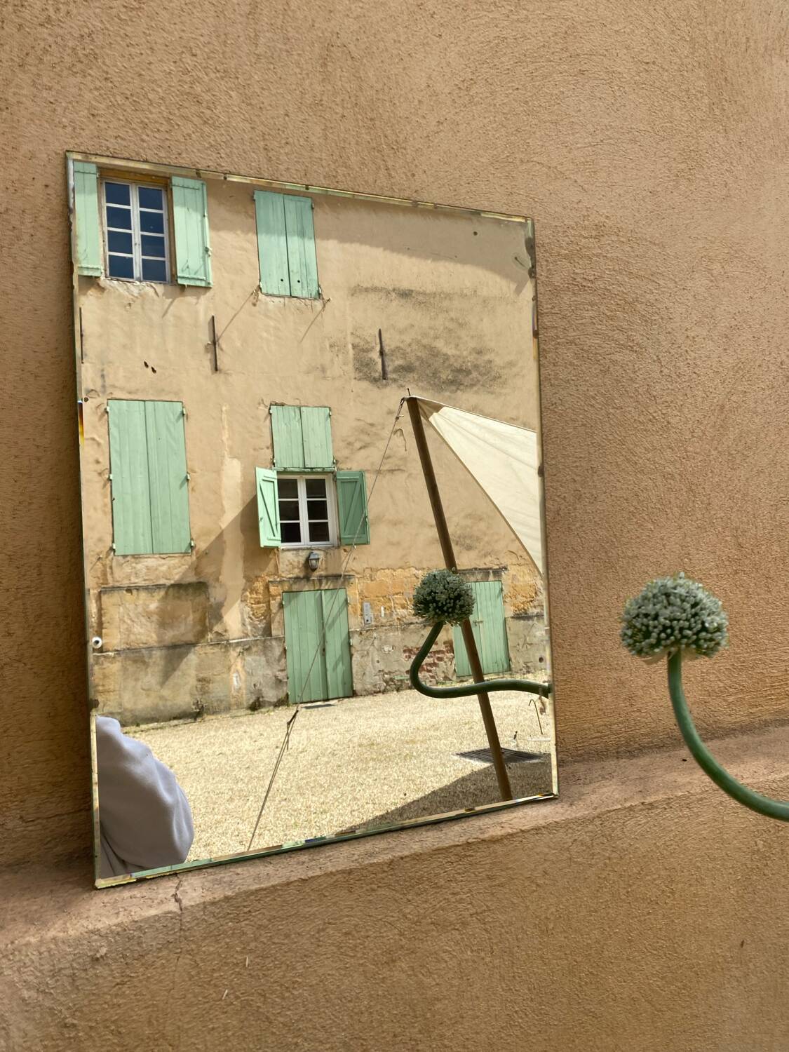 Vintage beveled mirror