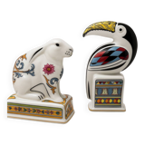 Wedgwood “Noah’s Ark” Figurine Duo – Rabbit and Toucan – English Porcelain
