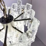 Ice crystal pendant light by Kalmar, 1960s