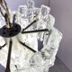 Ice crystal pendant light by Kalmar, 1960s