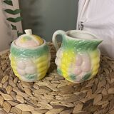 Pot à lait et sucrier en barbotine