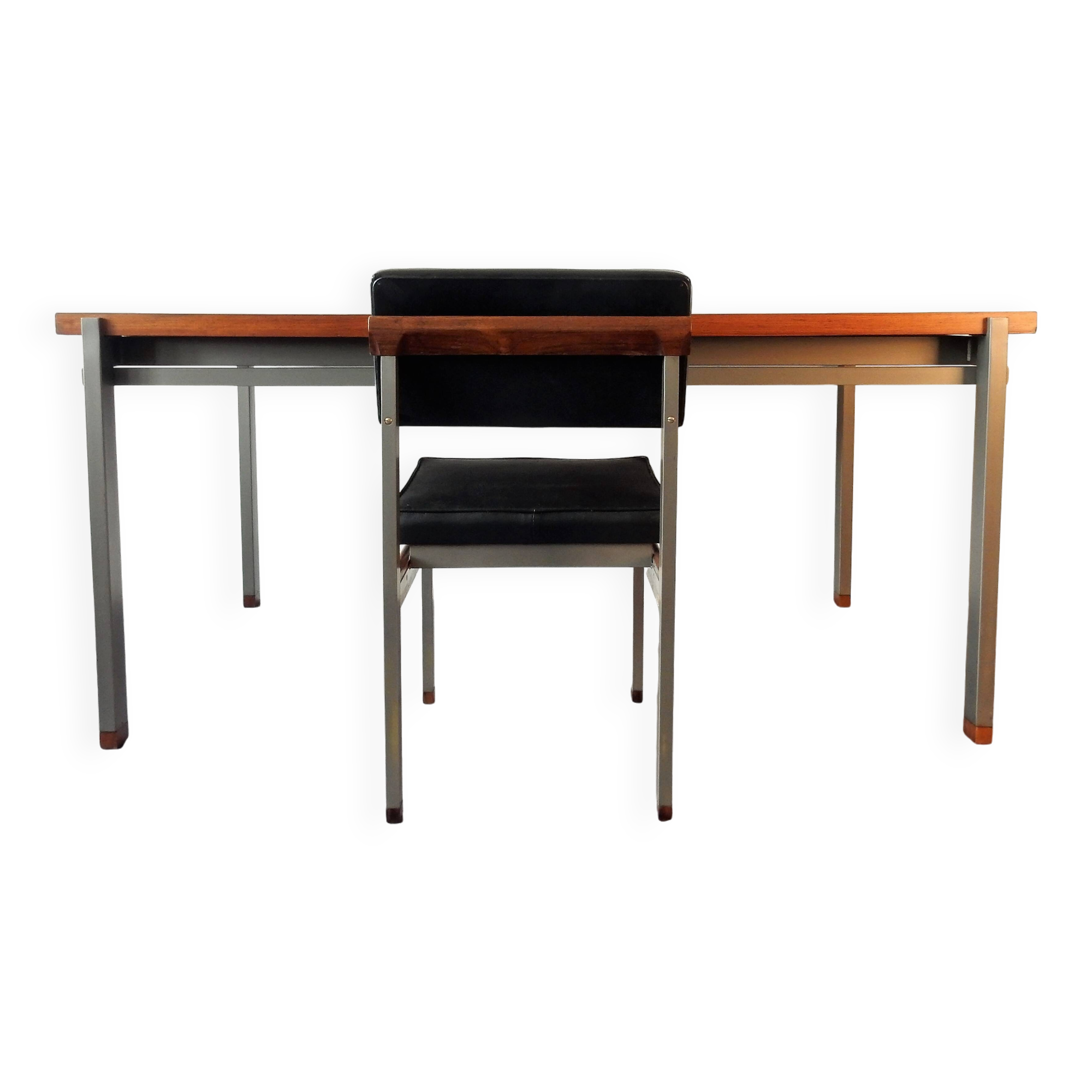 Rosewood table-desk and chair set for Topform, The Netherlands 1960's