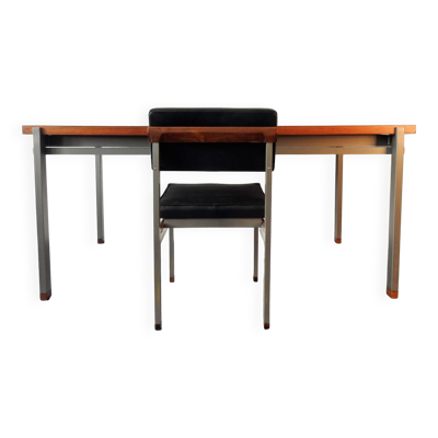 Ensemble table-bureau et chaises en palissandre pour Topform, Pays-Bas, années 1960