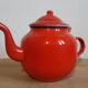 Decorative set of enamelled kitchen appliances