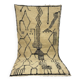 Handmade wool Berber rug 278 X 150 CM
