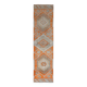 Colorful Tribal Rug, Unique Corridor Accent, Turkish Wool Runner, 86x356Cm